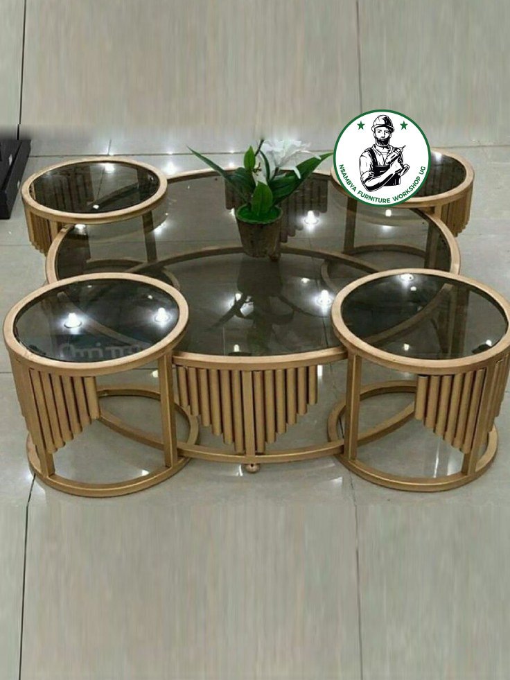 Mirrored Nesting Tables – 5 Pieces