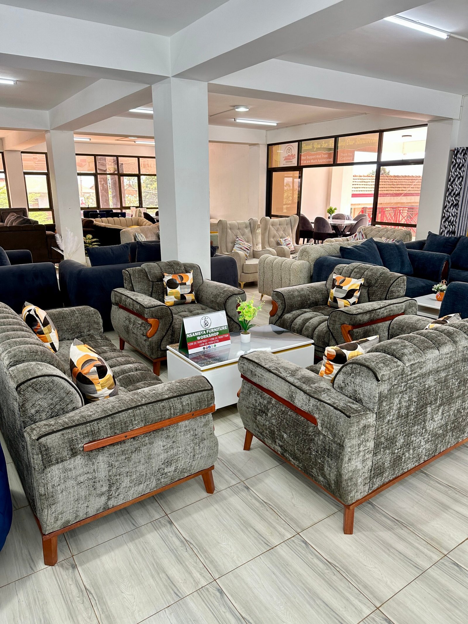 Mid-Century 7-Seater Sofa Set