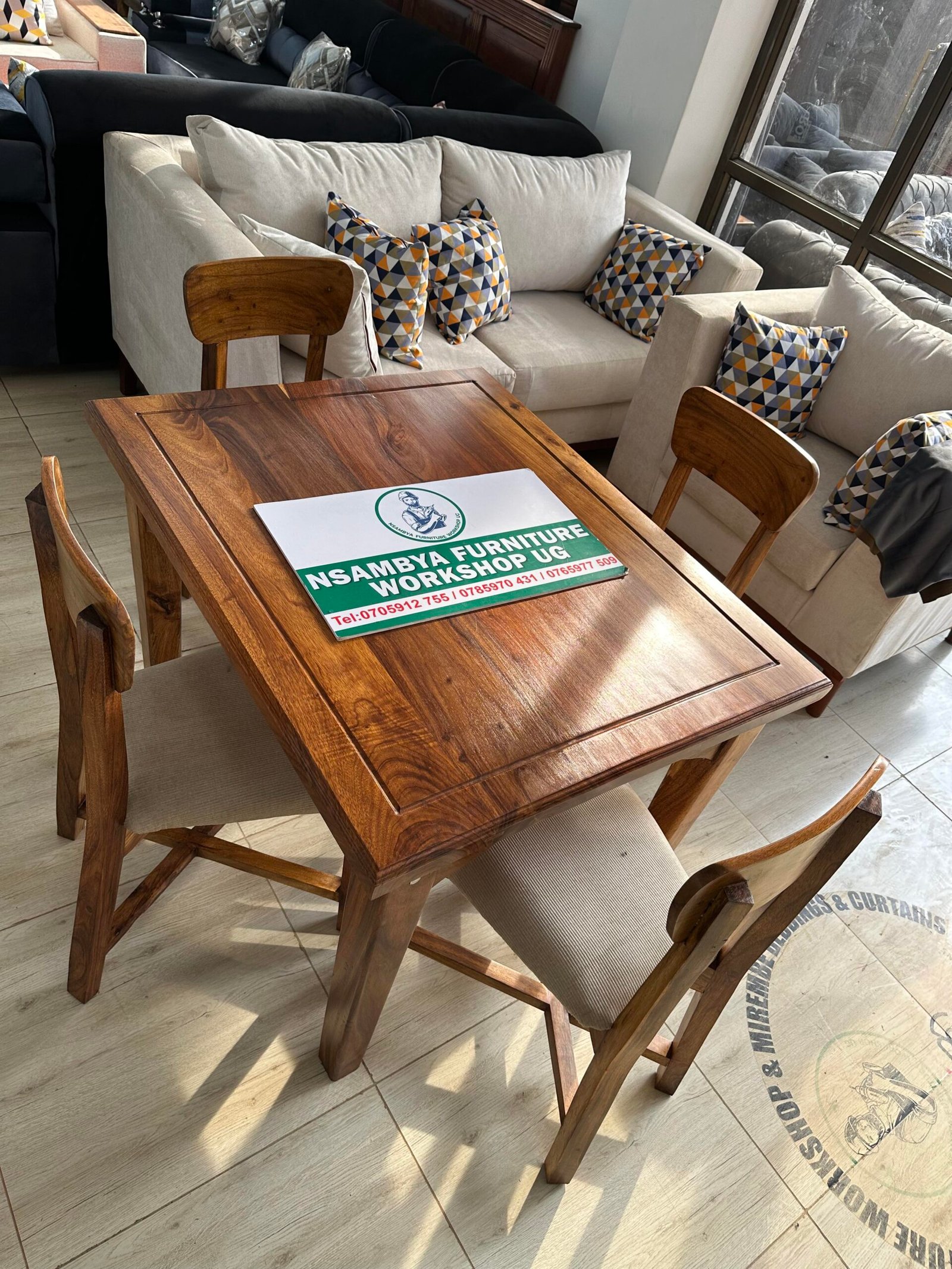 Solid Timber 4 Seater Dining Set